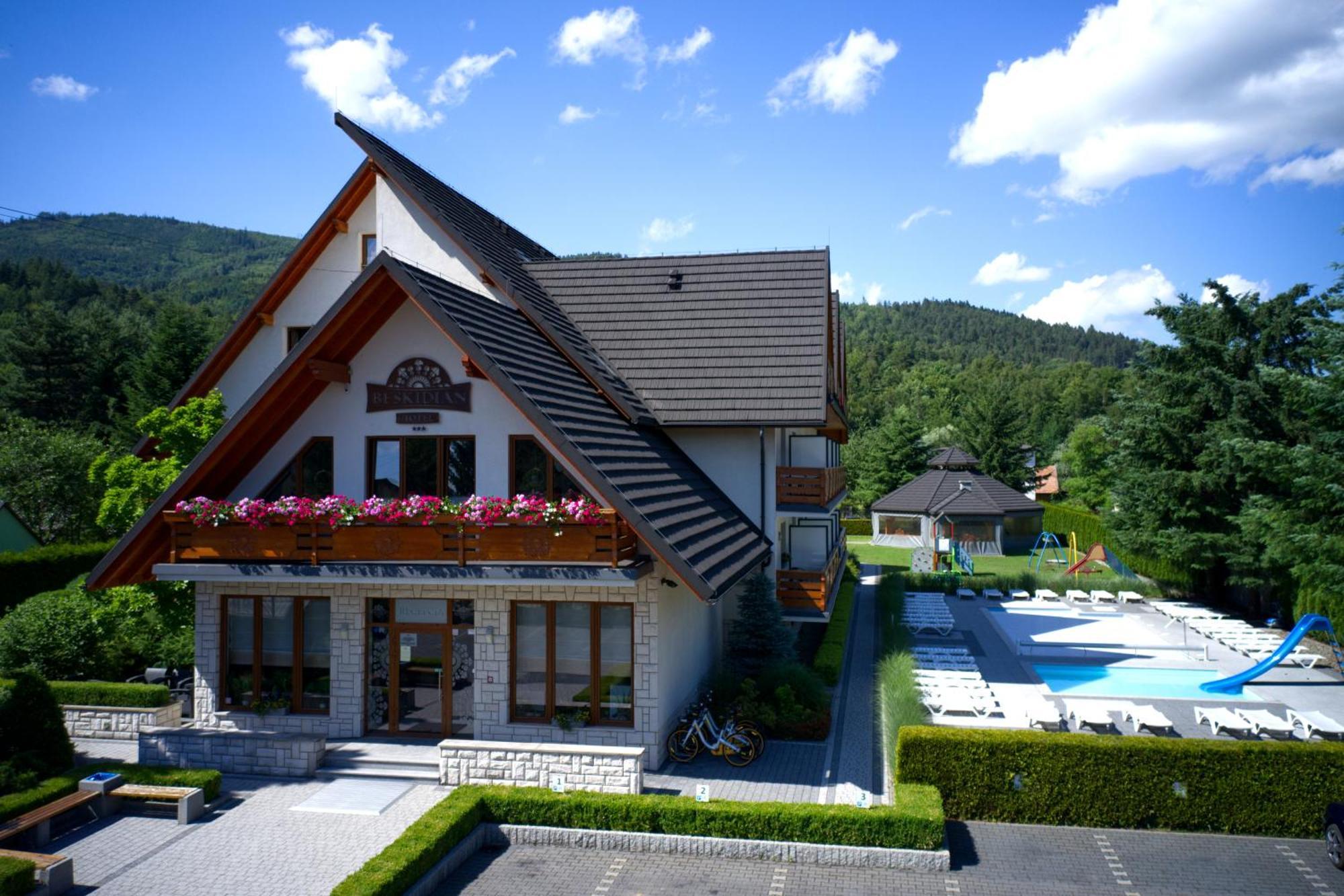 Hotel Beskidian Wegierska Gorka Esterno foto